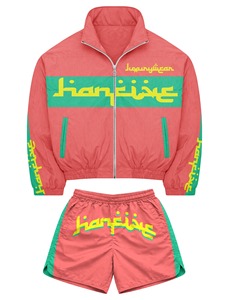 Conjunto de Chaqueta Cortavientos y Pantalones Cortos Multicolor |   Conjunto Deportivo Shine Flex Streetwear Fabricante de Marca Privada OEM - Product Image 3