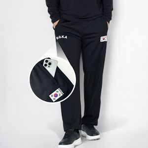 Pantalones deportivos R.O.K.A para hombre, pantalones deportivos informales con logotipo de la bandera de Corea del Sur, cintura elástica negra, ropa de otoño - Product Image 1