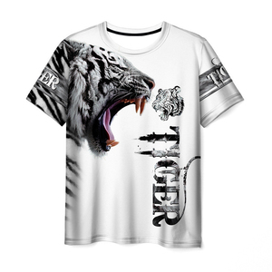 T-shirt sport ample à manches courtes pour homme en coton/fibre de bambou 260g avec impression numérique - Product Image 3