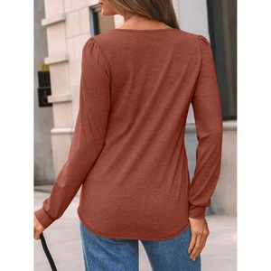 2025 2025 automne/hiver femmes à manches longues tunique à la mode chemisier à col rond pour les affaires décontracté tenues habillées - Product Image 5