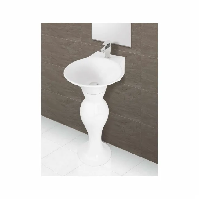 받침대가있는 고급 세면대는 일반적으로 설치가 쉽고 현대적인 욕실 스타일의 DIY 프로젝트에 적합합니다.