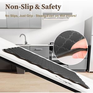 Set di 2 Tappetini Anti-Fatica per Cucina, con Bordo Ondulato, Impermeabili, in Schiuma Antiscivolo, Lavabili - Product Image 3