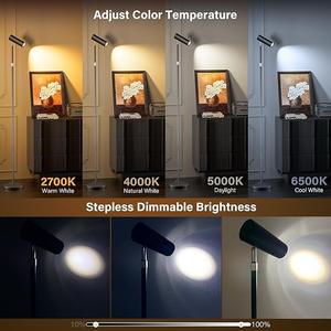 Lampe sur pied de luxe avec base en marbre et cadre doré pour villas et projets haut de gamme - Product Image 3