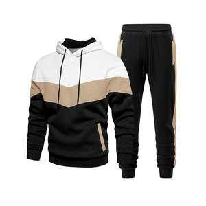 New Arrival Men Streetwear Sweat Suit Set Oversized Fleece Hoodie And <b>Jogger</b> Wholesale Supplier - Product Image 1