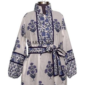 <b>Women's</b> Summer Sweet Vintage Puffy Sleeves Slit Front Casual Cotton Midi A-Line <b>Dress</b> with Floral Print Breathable - Product Image 1