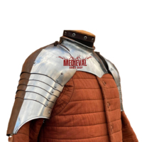 Ensemble de gorgete médiévale en acier doux avec protège-épaules, armure de chevalier pour reconstitution historique et cosplay