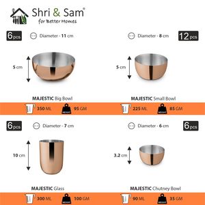Majestic ชุดภาชนะสเตนเลส72ชิ้นเคลือบ PVD สีโรสโกลด์สำหรับ6ท่าน - Product Image 6