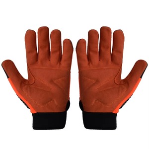 Heavy Duty Industry Mechanic Rigger Cuero Antidesgaste Resistente a perforaciones Trabajo Seguridad Tpr Guantes de alto impacto con logotipo personalizado - Product Image 1