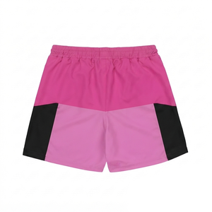ZAINI ZI-081 Short coupe-vent pour homme en polyester/nylon 160 g/m² avec empiècements color block en microfibre et fermeture à cordon, sérigraphie - Product Image 2