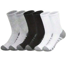 Chaussettes de performance avec soutien de la voûte plantaire, logo sur le revers inférieur, tissu écologique, respirantes et à séchage rapide pour la course, le cyclisme et le basketball - Product Image 3