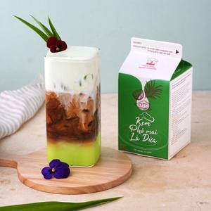 Crema No Láctea para Bebidas, Venta al por Mayor, OEM/ODM, HALAL, Crema de Queso Pandan para Postres, Café y Té con Leche, 500G, Proveedor de Exportación - Product Image 3