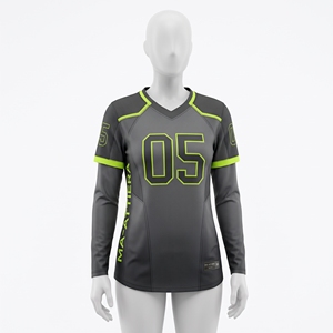 Jersey de Fútbol Americano Gris para Hombre, Personalizado 05, Verde Neón, Acolchado, Ropa Deportiva, Uniforme de Equipo, Venta al Por Mayor - Product Image 4