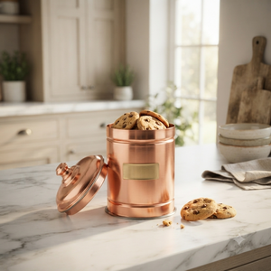 Pure Copper <b>Kitchen</b> <b>Storage</b> Canister Set with Airtight Lid, Copper <b>Storage</b> <b>Jar</b> <b>for</b> Salt Sugar Tea Coffee Spices, Handmade Food - Product Image 3