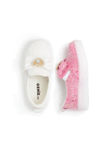 OZKIZ Korean Comfort Heart Slip-on Shoes for Girls 2-7 Years Breathable Korean <b>Kids</b> Wholesale Baby Shoes Bling for Spring/Fall - Product Image 1