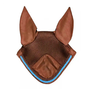 New Style Horse Equipment <b>Fly</b> Veil Face Mesh Custom Logo Riding Protection Ear Bonnet Horse <b>Fly</b> Veil - Product Image 4