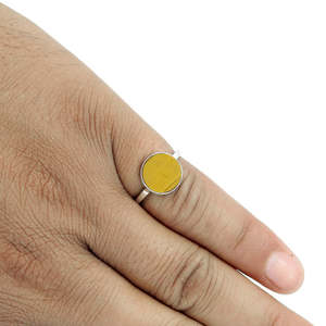 Anillo Único de Plata de Ley 925 con Piedra de Ojo de Tigre de Corte Redondo, Joyería Bohemia de Alta Calidad Disponible a Precio de Mayoreo - Product Image 2
