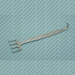 Retractor Facial Freeman de Grado OR, 7 Pulgadas, 4 Puntas Afiladas, Retractor de Tejido, Gancho Quirúrgico para Piel, Instrumentos de Cirugía Plástica, CE - Product Image 2