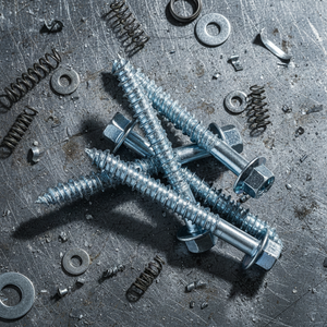 Tornillo de Rosca Gruesa para Madera con Cabeza Hexagonal Externa de Acero al Carbono de Alta Resistencia Clase 4, Métrico/Pulgadas, Chapado en Zinc Blanco/Amarillo PDC - Product Image 1