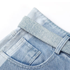 กางเกงยีนส์ขาสั้นทรงตรงสำหรับผู้หญิง ดีไซน์ทันสมัย ระบายอากาศได้ดี แห้งเร็ว ลุควินเทจขาดๆ เซอร์ๆ สไตล์ลำลอง ใส่เที่ยวฤดูร้อน แฟชั่นสตรีทแวร์กลางแจ้ง รับผลิตแบบ OEM - Product Image 4