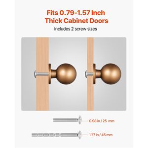 Paquete de 12 tiradores y perillas de muebles de latón antiguo Tiradores de cajón de aleación de zinc de 0,98 pulgadas Tiradores de puerta para armarios de supermercado - Product Image 4