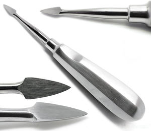 Elevador Dental de Acero Inoxidable, Instrumento Quirúrgico Manual con Empuñadura Ergonómica, Cincel Periodontal para Uso Clínico, Fabricado por Dentavex - Product Image 1