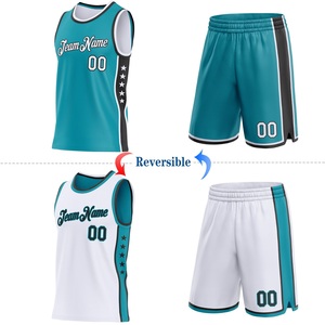 Uniforme de Baloncesto Retro Elite, Jersey y Pantalones Cortos Sublimados Reversibles, Fabricante de Uniformes para Juegos, Pedidos al por Mayor OEM/ODM - Product Image 1