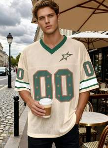 Camiseta de Fútbol Clásica de Corte Recto, Personalizable con Nombre y Número, Malla Deportiva de Primera Calidad, Estilo Retro - Product Image 2