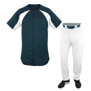 Vente en gros OEM – Uniformes de baseball vierges pour hommes en polyester, personnalisables avec votre propre design - Product Image 2