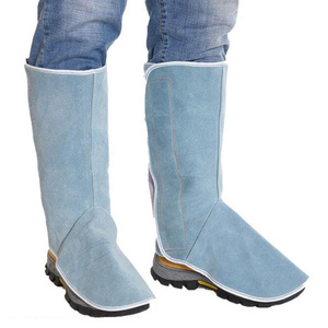 Couvre-chaussures de soudure en cuir de vachette écologique, résistant à la chaleur et aux étincelles, pour la sécurité industrielle et les vêtements de travail de pompier - Product Image 6