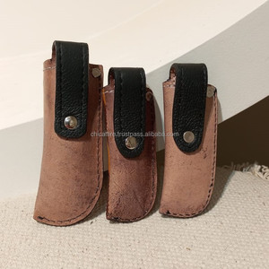 ปลอกหนังหุ้มมีดพับได้สีน้ำตาลแบบตะวันตกปลอกมีดหนังลายดอกไม้แบบเปิดด้านบนเข็มขัดเครื่องมือที่กำหนดเอง - Product Image 4