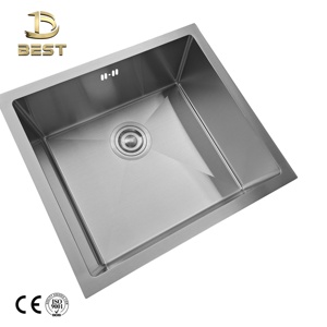 อ่างล้างจานครัวสแตนเลสแบบอ่างเดี่ยว ขนาด 50*45 ซม. ผลิตด้วยมือ ดีไซน์ทันสมัย พร้อมที่ระบายน้ำ ผิวปัดด้าน ติดตั้งใต้เคาน์เตอร์ รับประกัน 5 ปี - Product Image 4