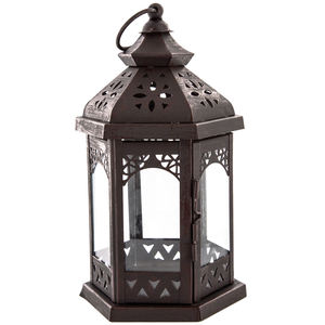 Farol Cilíndrico de Hierro de Estilo Europeo para Interiores/Exteriores, Duradero, Hecho a Mano, con Impresión Tipográfica para Navidad y Bodas - Product Image 2