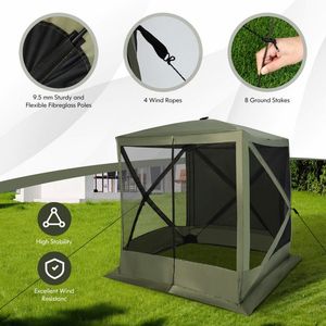 Gazebo Pop-up 6.7 x 6.7 Piedi con Zanzariera e Borsa per il Trasporto - Product Image 1