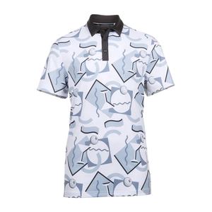 Polos de sport à col manches courtes et à séchage rapide pour hommes en coton mélangé haute performance imprimé par sublimation sur mesure - Product Image 1