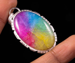 Elegante colgante de plata de ley 925 hecho a mano, joyería de piedras preciosas hechas a mano con abalorio para mamá, regalo perfecto - Product Image 4