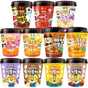 <span class=keywords><strong>Pororo</strong></span> Nongga Fideos Instantáneos Picantes con Queso, Bocadillo de Pastel de Arroz Frito, Sabor a Pollo Cremoso, Estilo <span class=keywords><strong>Coreano</strong></span>, Listo para Comer, 115g, 12 Unidades - Product Image 3
