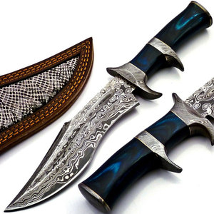Couteau de chasse artisanal en acier Damas, lame de qualité supérieure, manche traditionnel, OEM disponible, garantie de 3 ans pour les aventures en plein air - Product Image 5