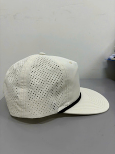 Casquette de sport OEM personnalisée à 5 panneaux, légère en nylon avec dos en maille perforée découpée au laser, chapeau de pêche, couvre-chef d'extérieur, vente en gros - Product Image 3