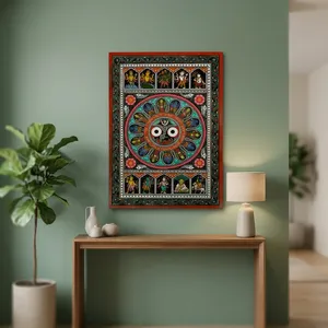 Cuadro Decorativo Hecho a Mano con Diseño de Dashavatara y Jagannath, Arte Tradicional de Odisha, Decoración Artesanal para Interiores de Sala de Estar - Product Image 4
