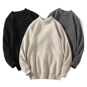 Pulls à capuche tricotés respirants pour hommes, manches longues, couleur unie, mode automne-hiver, vêtements décontractés chauds et tendance - Product Image 6