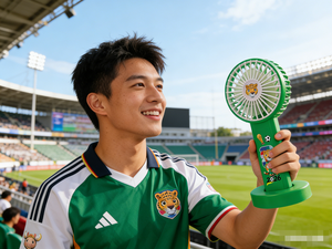 Mini ventilateur électrique portable 2 vitesses avec batterie au lithium pour la Coupe du Monde de Football 2026 aux États-Unis, en Australie, au Canada et au Brésil - Product Image 4