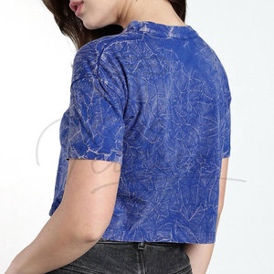 เสื้อกล้ามลำลองสำหรับออกกำลังกายฤดูร้อนใหม่ ผ้าคอตตอนย้อมสีเอซิด ทรงครอปสำหรับผู้หญิง - Product Image 2