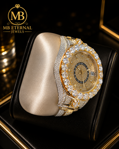 Montre de luxe pour homme MB ETERNAL avec date automatique, diamants, bracelet en acier inoxydable, boîtier en alliage, mouvement à quartz analogique, cadran de 41 mm, cristal saphir, chiffres romains - Product Image 2