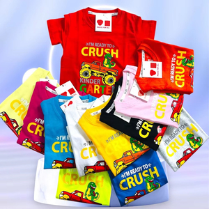 Boys Children Kids T Shirts Premium Quality Girls School Wear T-Shirt Wholesale Surplus Branded Overrun Apparel Stock Bangladesh - Product Image 4
