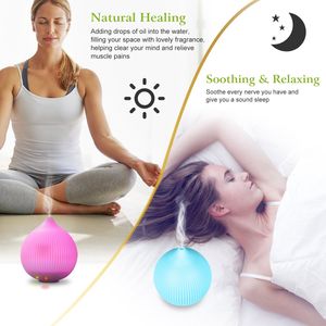 Diffuseur d'huiles essentielles ultrasonique à brume froide de 330 ml avec 7 lumières LED colorées, fonction d'arrêt automatique sans eau - Product Image 3