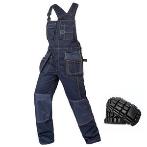 Salopette de sécurité unisexe 100% coton FR résistante aux flammes, genoux renforcés, design multi-poches, certifiée Oeko-Tex, vêtements de travail - Product Image 3