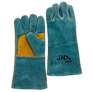 Gants de soudage en cuir de vachette pleine fleur pour four, gril, cheminée, poêle – Gants de soudeur robustes en cuir de vachette pleine fleur - Product Image 1