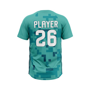 Camisetas de Béisbol Personalizadas con Nombre de Equipo y Logotipo Frontal, 100% Poliéster Ecológico, Absorbentes de Humedad, Manga Corta, OEM ODM - Product Image 5