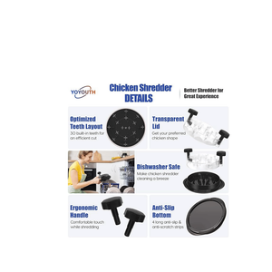 Sfilacciatrice per Pollo Professionale 2026 per Uso Alimentare, Base Antiscivolo Robusta con Manico Ergonomico, Separatore di Carne Visibile per Pollame - Product Image 4