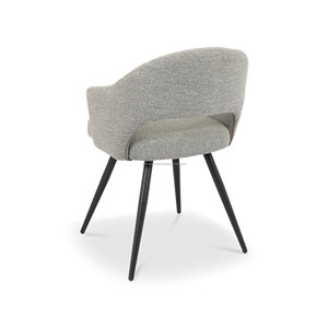 Ensemble de table à manger moderne avec 4 chaises en tissu, dossier solide, style scandinave, meubles pour salle à manger - Product Image 6